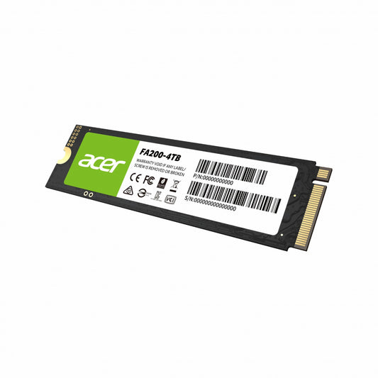 Unidad De Estado Solido Ssd Interno Acer Fa200 4tb M.2 2280 Nvme Pcie Gen 4x4 Lect.7200 Escrit.6800 Mbs 3d Tlc Nand Pc Laptop Minipc (bl.9bwwa.150)