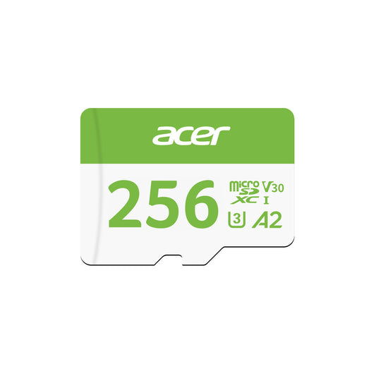 Memoria Acer Msc300 Micro Sd 256gb Uhs-i V30 Lect. 160mb/s Escrit. 120mb/s (bl.9bwwa.323)