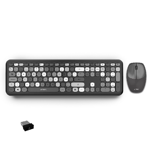 Kit Acteck  Teclado Y Mouse Inalambrico Creator Chic Mk475 / 110 Teclas / Membrana / Raton Optico / Usb 2.4 Ghz / 2 Botones Scroll / Negro / Ac-935166