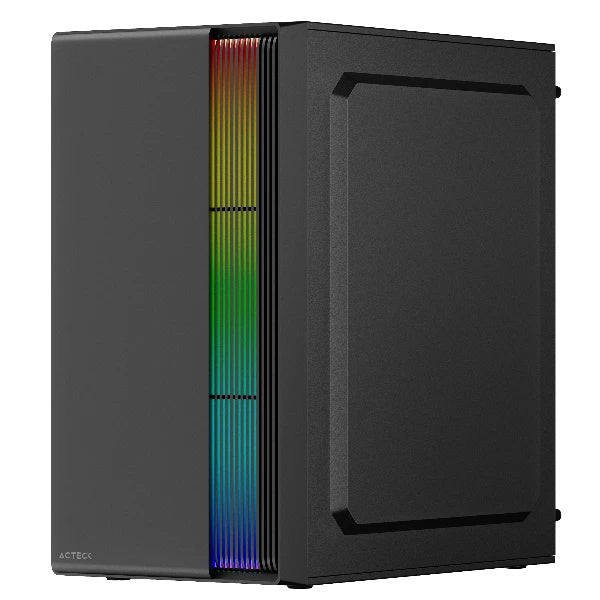 Gabinete Acteck Fusion Ii Gi440 / Micro Torre / Micro Atx, Mini Itx / Fuente 500w / Iluminacion Rgb / Panel Acrilico, Metal / Negro / Ac-935753