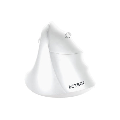Mouse Acteck Virtuos Fitt Mi520 / Ergonomico / Vertical / Inalambrico /  Dual Bluetooth + Adaptador Usb / 2400 Dpi / Recargable / Blanco / Ac-936231