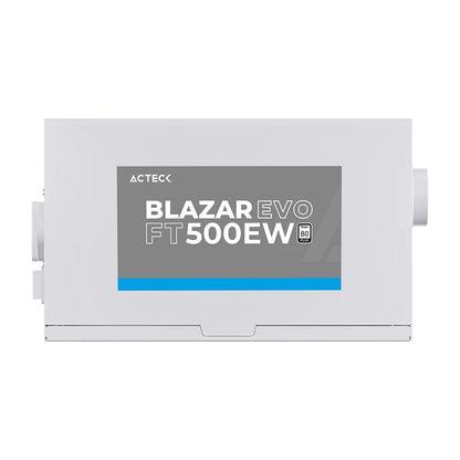 Fuente De Poder Acteck Blazar Evo Ft500ew / Atx / 500 W / No Modular / Ventilador 120 Mm / Switch De Voltaje / Blanco / Es-05001ew