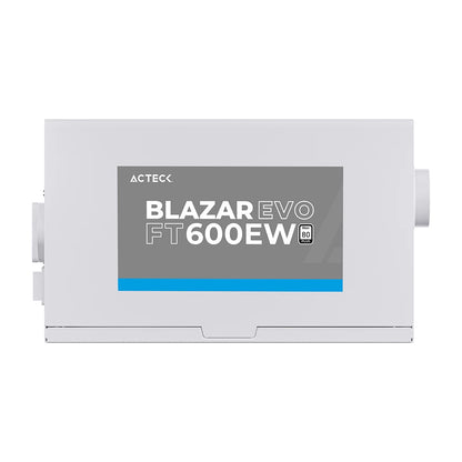 Fuente De Poder Acteck Blazar Evo Ft600ew/ Atx / 600 W / No Modular / Ventilador 120 Mm /  Blanco / Es-05003ew