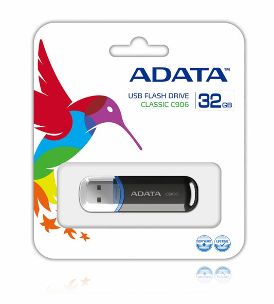 Memoria Adata 32gb Usb 2.0 C906 Negro (ac906-32g-rbk)