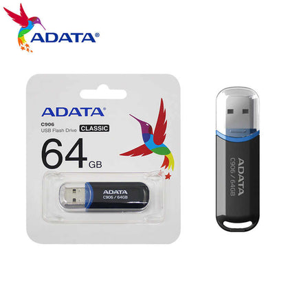 Memoria Adata 64gb Usb 2.0 C906 Negro (ac906-64g-rbk)