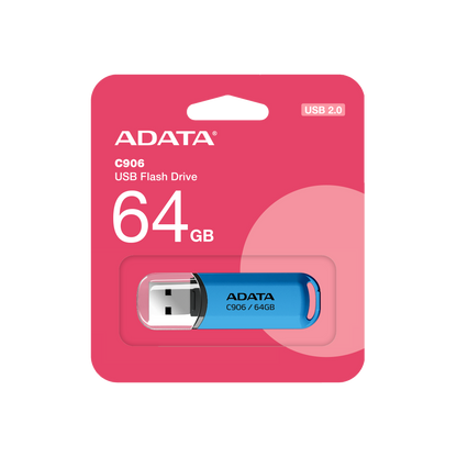 Memoria Adata 64gb Usb 2.0 C906 Azul (ac906-64g-rwb)