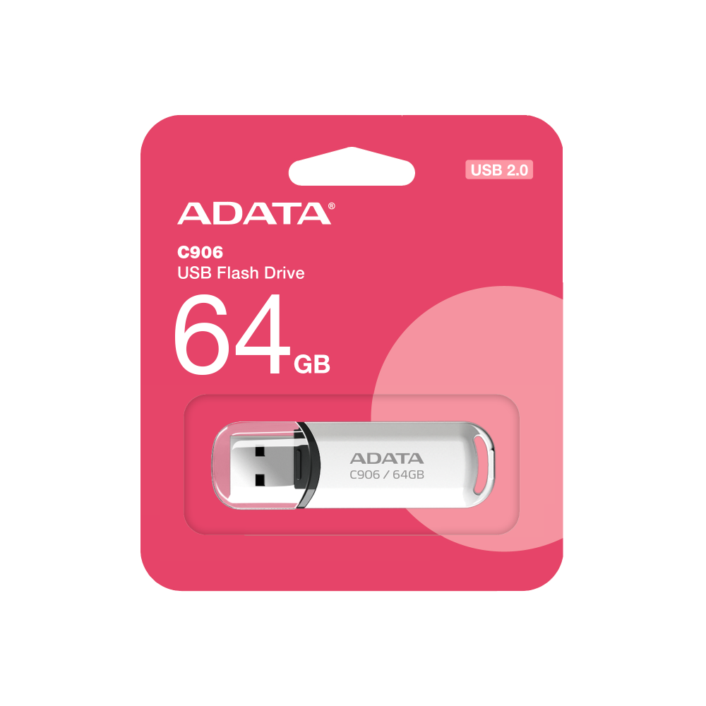 Memoria Adata 64gb Usb 2.0 C906 Blanco (ac906-64g-rwh)
