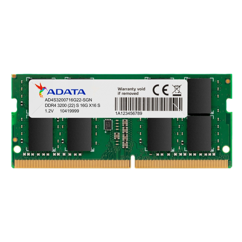 Memoria Adata Sodimm Ddr4 8gb Pc4-25600 3200mhz Cl22 260pin 1.2v Laptop/aio/mini Pcs (ad4s32008g22-sgn)