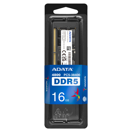 Memoria Adata Sodimm Ddr5 16gb Pc5-38400 4800mhz Cl40 260pin 1.1v Laptop/aio/mini Pcs (ad5s480016g-s)