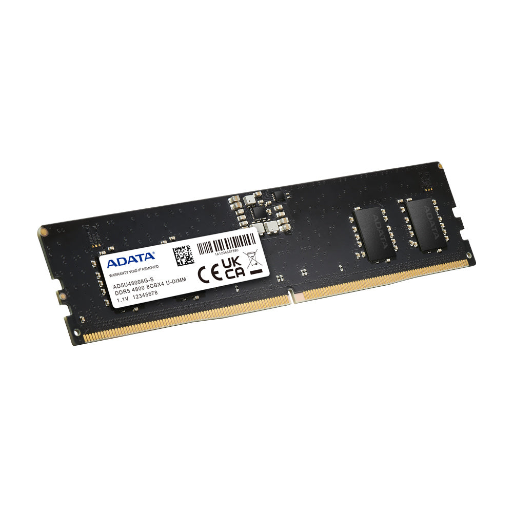 Memoria Adata Udimm Ddr5 8gb Pc5-38400 4800mhz Cl40 288pin 1.1v Pc (ad5u48008g-s)