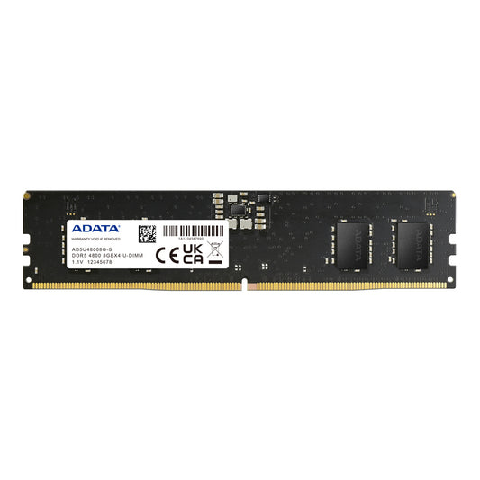Memoria Adata Udimm Ddr5 8gb Pc5-38400 4800mhz Cl40 288pin 1.1v Pc (ad5u48008g-s)