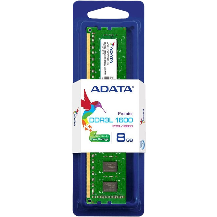 Memoria Adata Udimm Ddr3l 8gb Pc3-12800 1600mhz Cl11 240pin 1.35v P/pc (addu1600w8g11-s)