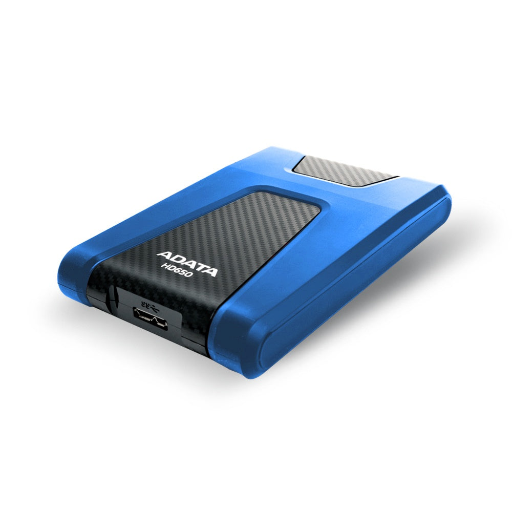 Disco Duro Externo Adata Hd650 1tb Portatil 2.5 Usb 3.2 Windows Mac Linux Contragolpes Color Azul (ahd650-1tu31-cbl)