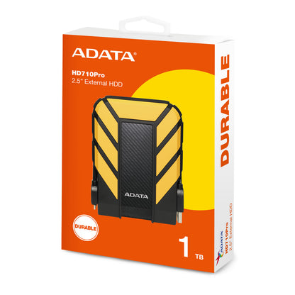 Disco Duro Externo Adata Hd710p 1tb Portatil 2.5 Usb 3.2 Windows Mac Linux Contragolpes Color Amarillo (ahd710p-1tu31-cyl)