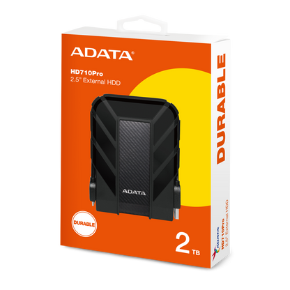 Disco Duro Externo Adata Hd710p 2tb Portatil 2.5 Usb 3.2 Windows Mac Linux Contragolpes Color Negro (ahd710p-2tu31-cbk)