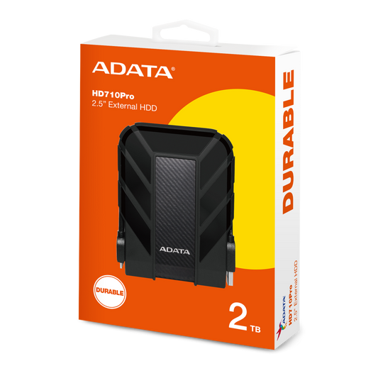 Disco Duro Externo Adata Hd710p 2tb Portatil 2.5 Usb 3.2 Windows Mac Linux Contragolpes Color Negro (ahd710p-2tu31-cbk)