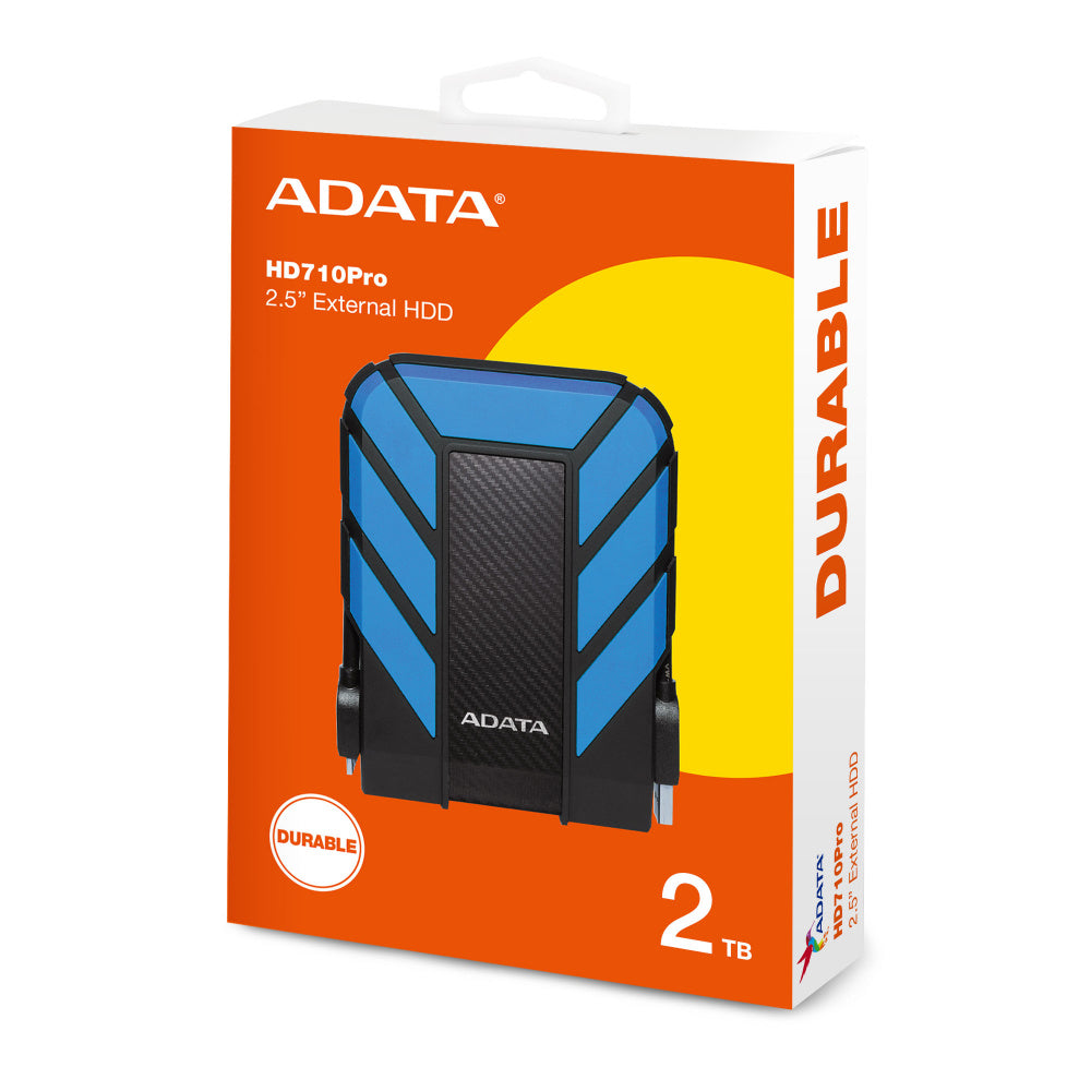 Disco Duro Externo Adata Hd710p 2tb Portatil 2.5 Usb 3.2 Windows Mac Linux Contragolpes Color Azul Ahd710p-2tu31-cbl