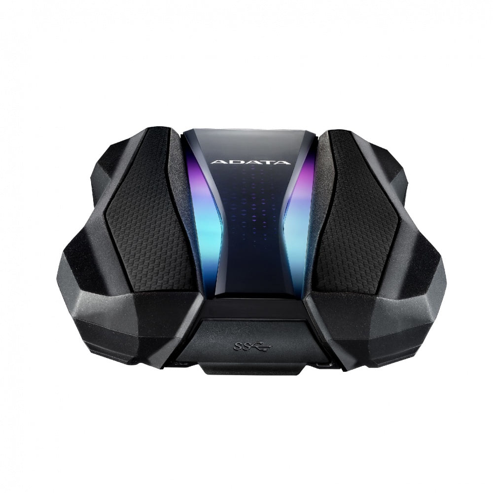 Disco Duro Externo Adata Hd770g 2tb Portatil 2.5 Usb 3.2 Windows Mac Linux Contragolpes Gaming Rgb Color Negro Ahd770g-2tu32g1-cbk