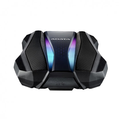 Disco Duro Externo Adata Hd770g 2tb Portatil 2.5 Usb 3.2 Windows Mac Linux Contragolpes Gaming Rgb Color Negro Ahd770g-2tu32g1-cbk