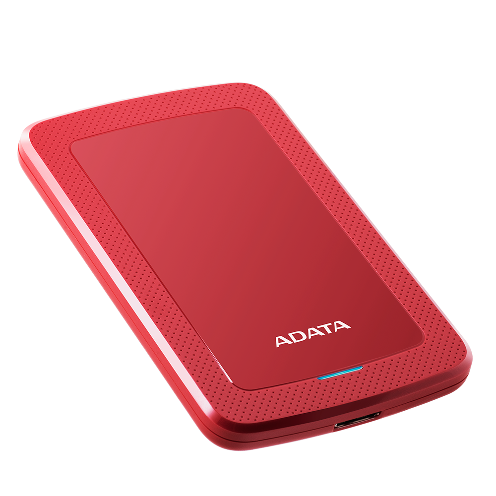 Disco Duro Externo Adata Hv300 1tb Portatil 2.5 Usb 3.2 Windows Mac Linux Dashdrive Slim Color Rojo (ahv300-1tu31-crd)