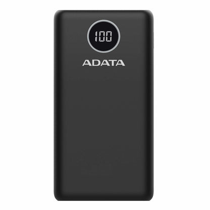 Bateria De Respaldo Adata Power Bank P20000qcd 20000mah/2 Usb A/ 1 Usb C/indicador De Carga Digital Color Negro (ap20000qcd-dgt-cbk)