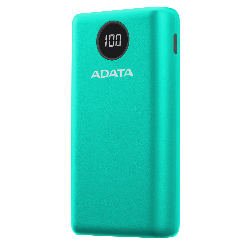 Bateria De Respaldo Adata Power Bank P20000qcd 20000mah/2 Usb A/ 1 Usb C/indicador De Carga Digital Color Verde (ap20000qcd-dgt-cgn)