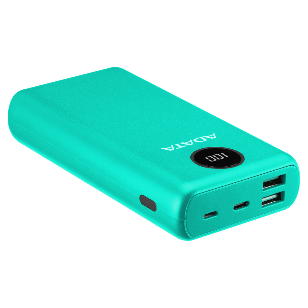 Bateria De Respaldo Adata Power Bank P20000qcd 20000mah/2 Usb A/ 1 Usb C/indicador De Carga Digital Color Verde (ap20000qcd-dgt-cgn)