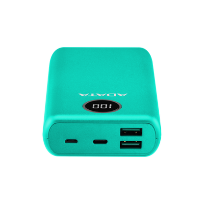 Bateria De Respaldo Adata Power Bank P20000qcd 20000mah/2 Usb A/ 1 Usb C/indicador De Carga Digital Color Verde (ap20000qcd-dgt-cgn)