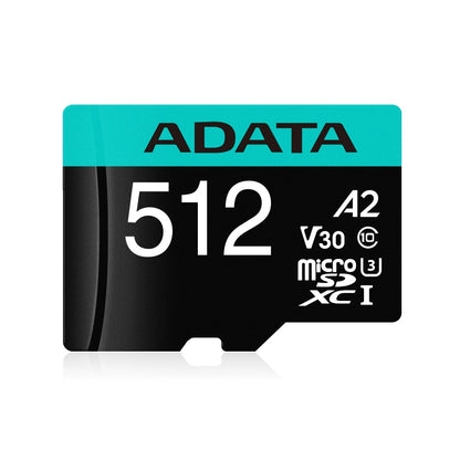Memoria Adata Micro Sdxc/sdhc 512gb Uhs-i 100mb/85mb Clase 10 V30 A2 C/adaptador (ausdx512gui3v30sa2-ra1)