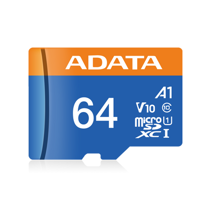 Memoria Adata Micro Sdxc/sdhc 64gb Uhs-i 100mb/25mb Clase 10 V10 A1 C/adaptador (ausdx64guicl10a1-ra1)