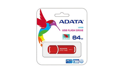 Memoria Adata 64gb Usb 3.2 Uv150 Rojo (auv150-64g-rrd)
