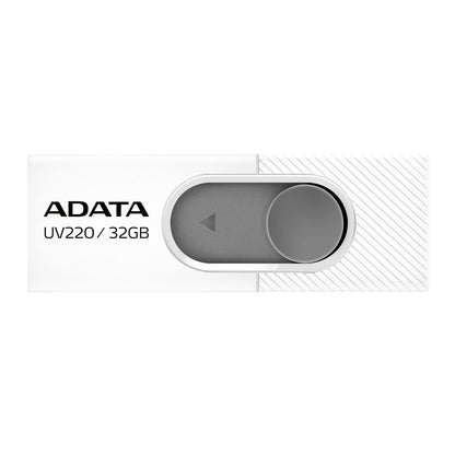 Memoria Adata 32gb Usb 2.0 Uv220 Retractil Blanco-gris (auv220-32g-rwhgy)