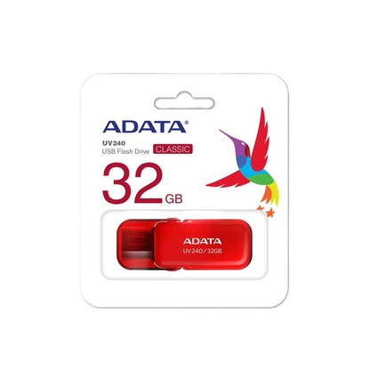 Memoria Adata 32gb Usb 2.0 Uv240 Rojo (auv240-32g-rrd)