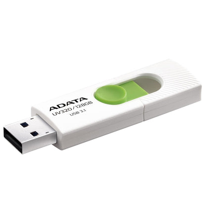 Memoria Adata 128gb Usb 3.2 Uv320 Retractil Blanco-verde (auv320-128g-rwhgn)