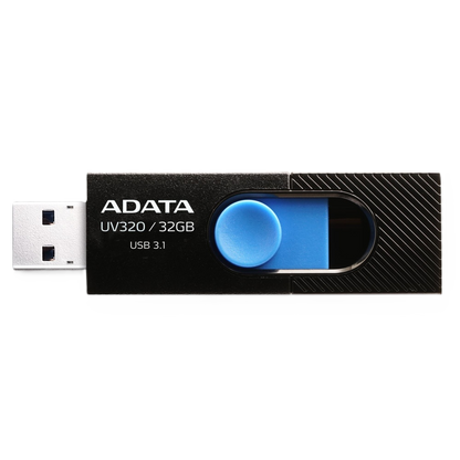 Memoria Adata 32gb Usb 3.2 Uv320 Retractil Negro-azul (auv320-32g-rbkbl)