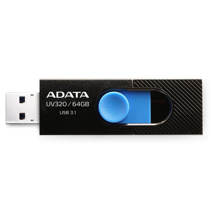 Memoria Adata 64gb Usb 3.2 Uv320 Retractil Negro-azul (auv320-64g-rbkbl)