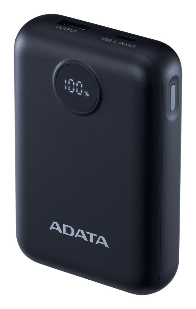 Bateria De Respaldo Adata Power Bank C10022 10000mah Entrada Usb Tipo C Y Usb Tipo A Negra Pc1002212bk