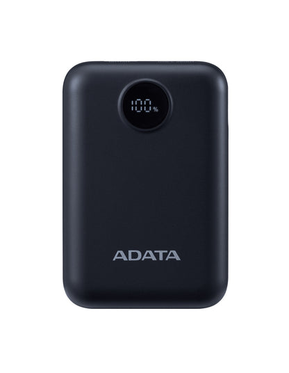 Bateria De Respaldo Adata Power Bank C10022 10000mah Entrada Usb Tipo C Y Usb Tipo A Negra Pc1002212bk