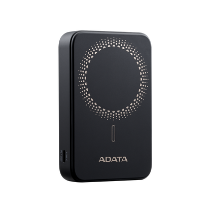 Bateria De Respaldo Adata  Power Bank MagnÉtico Pr100 10000 Mah / Usb-c / Carga InalÁmbrica / Negro (pr100-12bk)