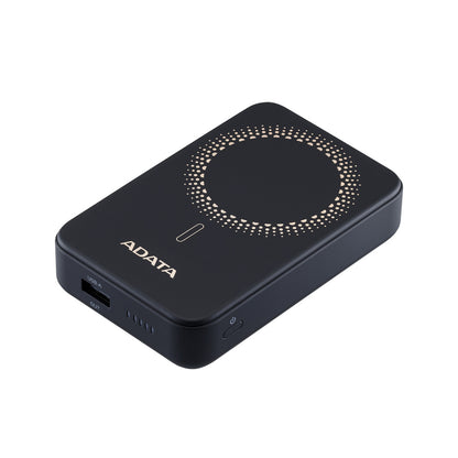 Bateria De Respaldo Adata  Power Bank MagnÉtico Pr100 10000 Mah / Usb-c / Carga InalÁmbrica / Negro (pr100-12bk)
