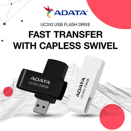 Memoria Adata 64gb Usb 3.2 Uc310 Negro (uc310-64g-rbk)