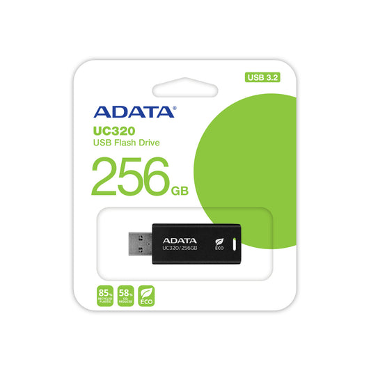 Memoria Adata Uc320 256gb Con Conector Deslizante Sin Tapa Color Negro