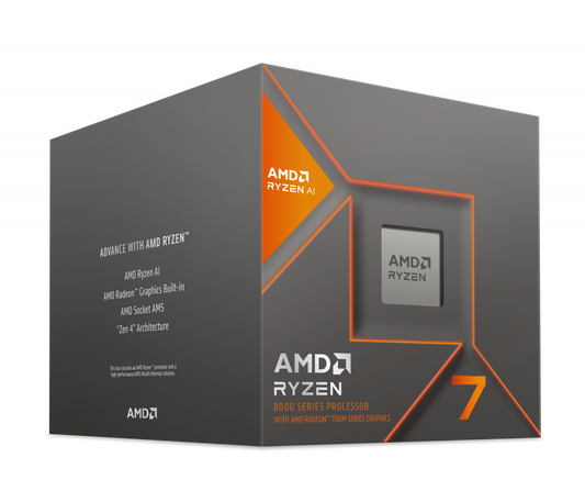 Procesador Amd Ryzen 7 8700g S-am5 5a Gen / 4.2 - 5.1 Ghz / Cache 16mb / 8 Nucleos / Con Graficos Radeon / Con Disipador