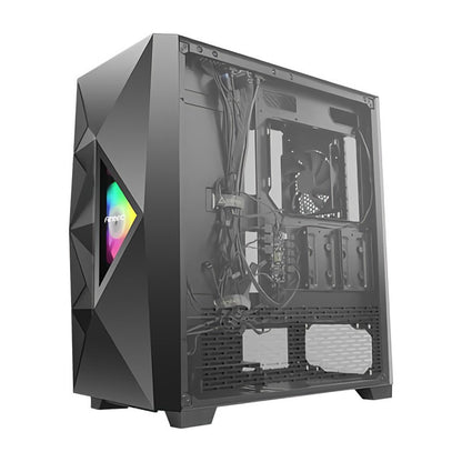 Gabinete Antec DF800 Flux, Midi-Tower, ATX/Micro-ATX/Mini-ITX, USB 3.0, sin Fuente, 5 Ventiladores Instalados, Negro