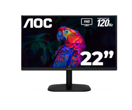 Monitor Led Aoc 22b35hm23 / Color Negro / Panel Va 21.5 / Hdmi Y Vga / Aspecto 16:9 / Tiempo De Respuesta 4ms  / 120 Hz / Vesa 100x100 Mm / 1920 X 1080 Contraste 20,000,000:1 / Brillo 250 Cd/m2