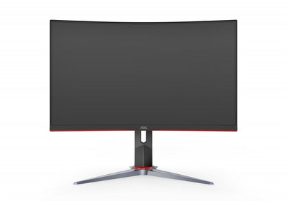 Monitor Gamer Curvo Aoc 27 Panel Va / 165 Hz / Tiempo De Respuesta 1 Ms / Amd Free Sync / Color Negro Y Rojo / 2 Hdmi / Vga / Displayport / Aspecto 16:9 / Resolucion 1920 X 1080 / Brillo 250 Cd/m2