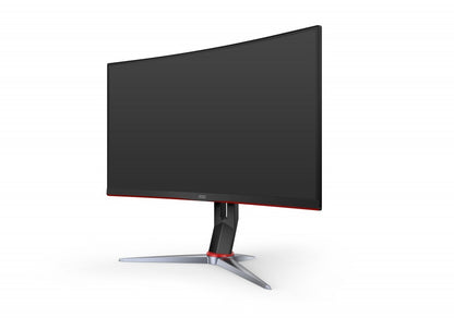 Monitor Gamer Curvo Aoc 27 Panel Va / 165 Hz / Tiempo De Respuesta 1 Ms / Amd Free Sync / Color Negro Y Rojo / 2 Hdmi / Vga / Displayport / Aspecto 16:9 / Resolucion 1920 X 1080 / Brillo 250 Cd/m2