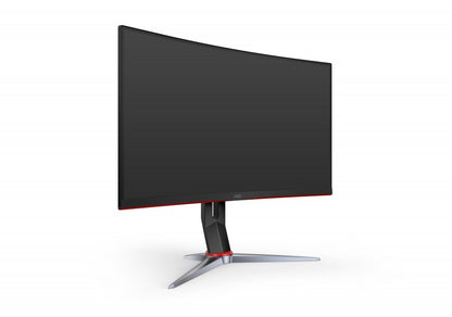Monitor Gamer Curvo Aoc 27 Panel Va / 165 Hz / Tiempo De Respuesta 1 Ms / Amd Free Sync / Color Negro Y Rojo / 2 Hdmi / Vga / Displayport / Aspecto 16:9 / Resolucion 1920 X 1080 / Brillo 250 Cd/m2