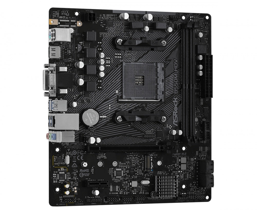 Mb Asrock B550m Hdv Amd Am4/64 Gb Ddr4 4733+(oc)/1 Pcie 4.0 X 16/1 Pcie 3.0 X 1/1 Hyper M.2/4 Sata3/6 Usb 3.2/5 Usb 2.0/hdmi 2.1 4k - 2k/dvi-d/d-sub