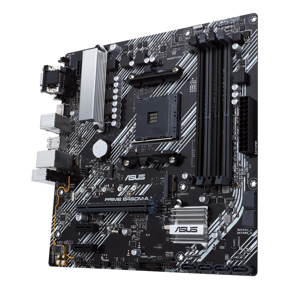 Mb Asus B450 Amd S-am4 5a Gen /4x Ddr4 2666 /hdmi /dvi-d /d-sub /m.2 /6x Usb 3.2 /micro Atx /gama Media